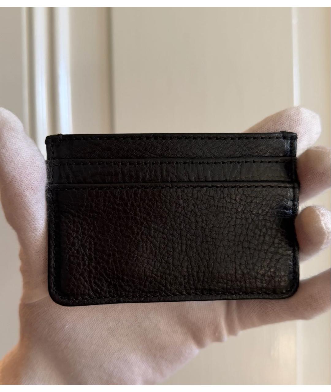 CHROME HEARTS Черный кожаный кардхолдер, фото 3