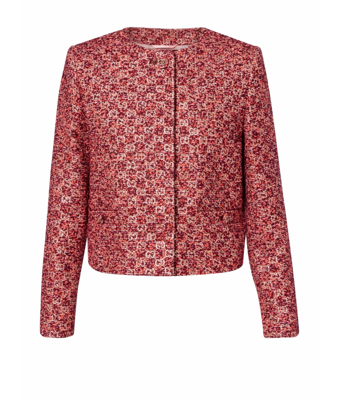 GUCCI Красный твидовый жакет/пиджак, фото 1