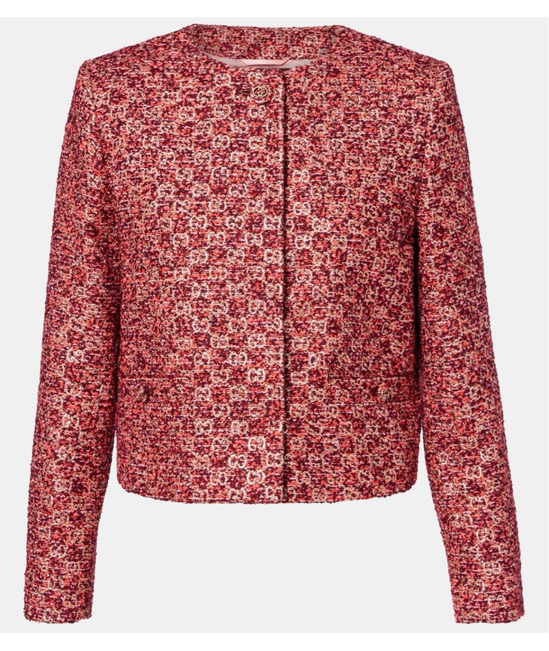 GUCCI Красный твидовый жакет/пиджак, фото 8