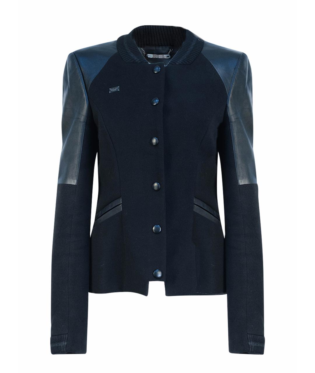 PHILIPP PLEIN Черная шерстяная куртка, фото 1