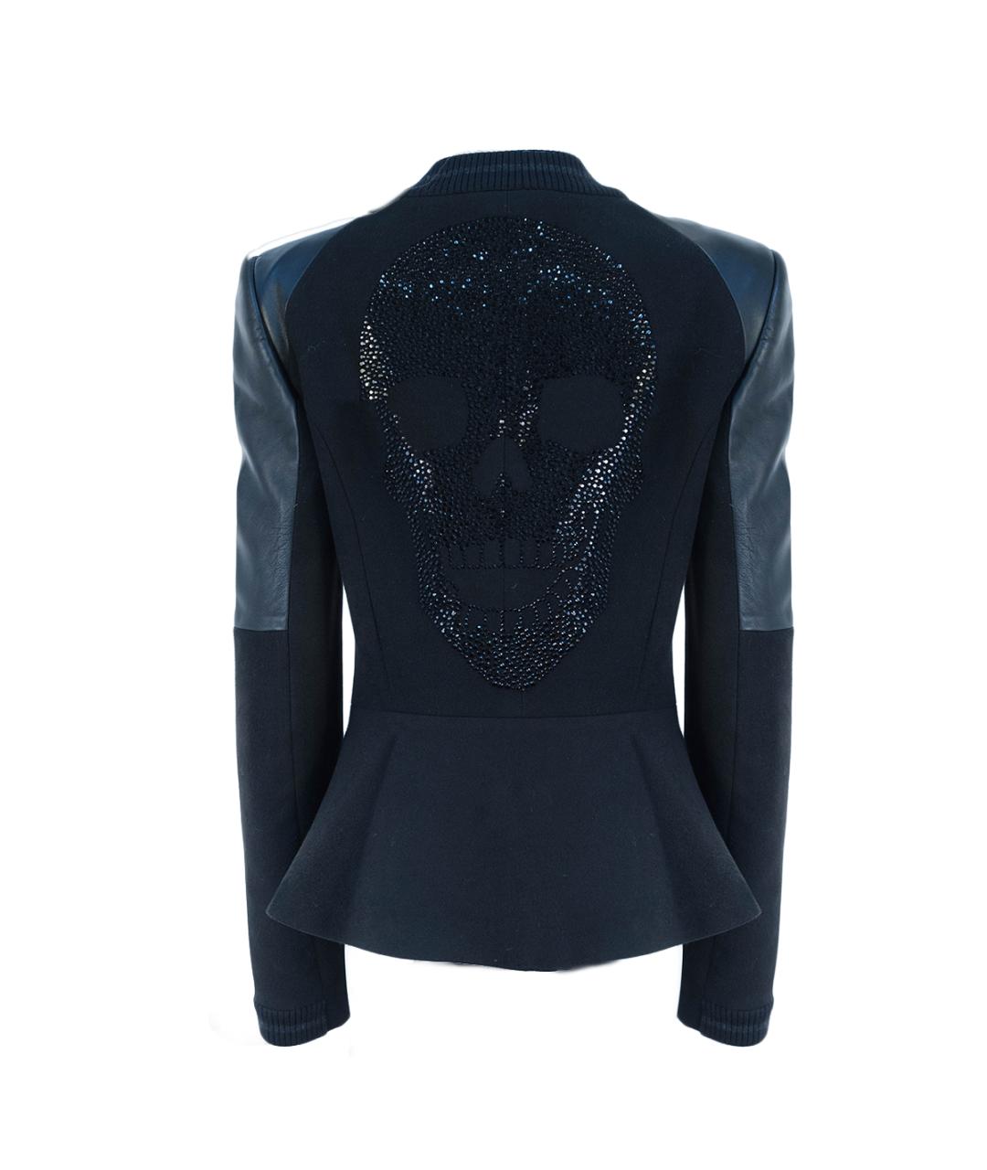 PHILIPP PLEIN Черная шерстяная куртка, фото 2