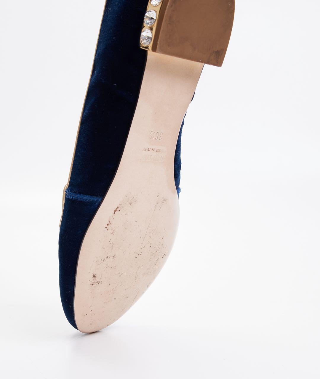 MIU MIU Темно-синие замшевые балетки, фото 4