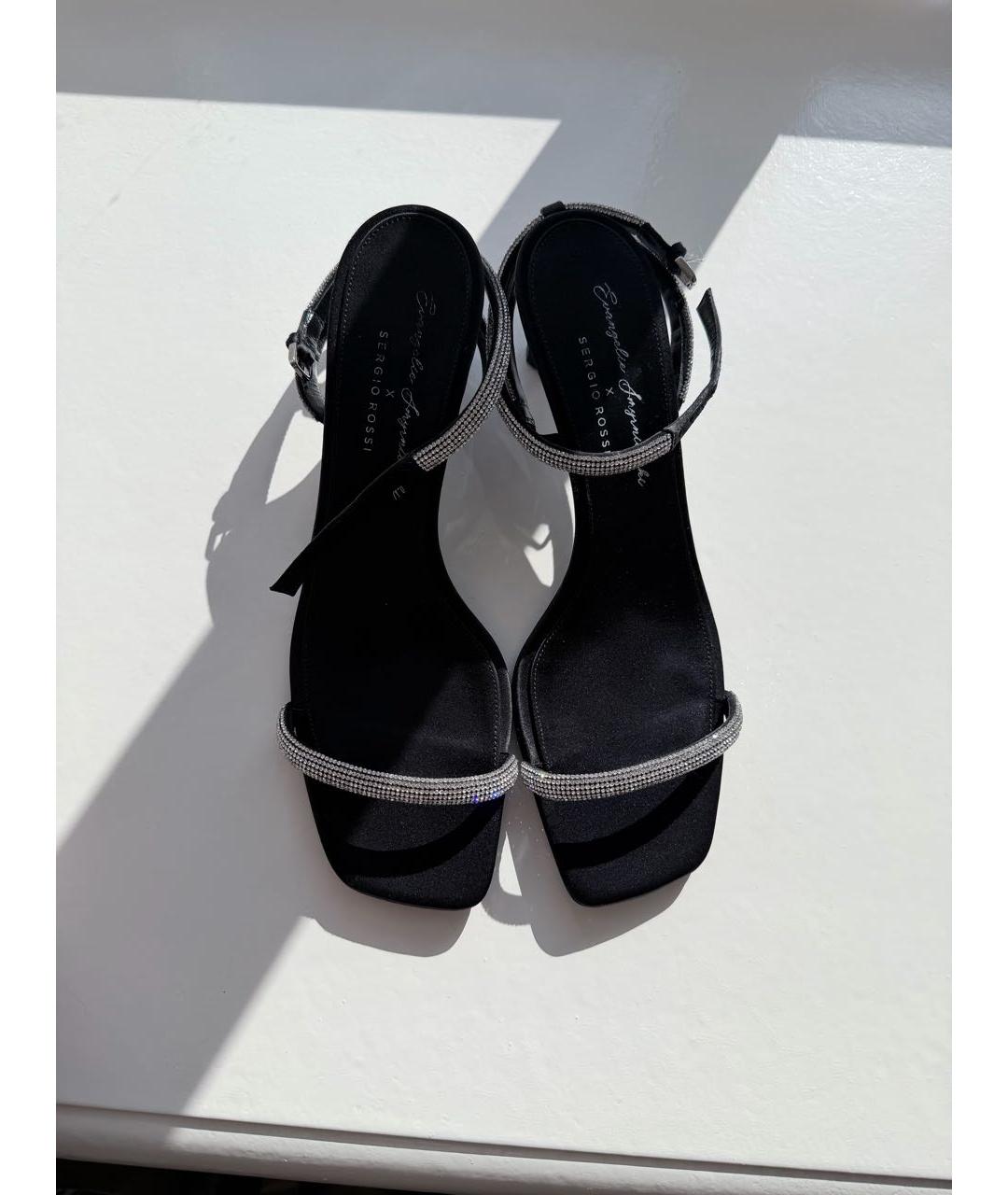 SERGIO ROSSI Черные босоножки, фото 3