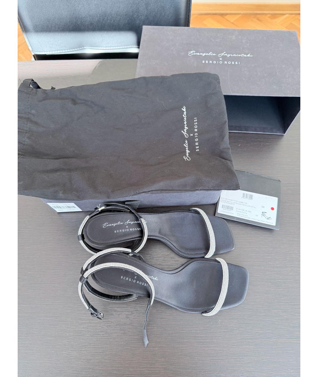 SERGIO ROSSI Черные босоножки, фото 6