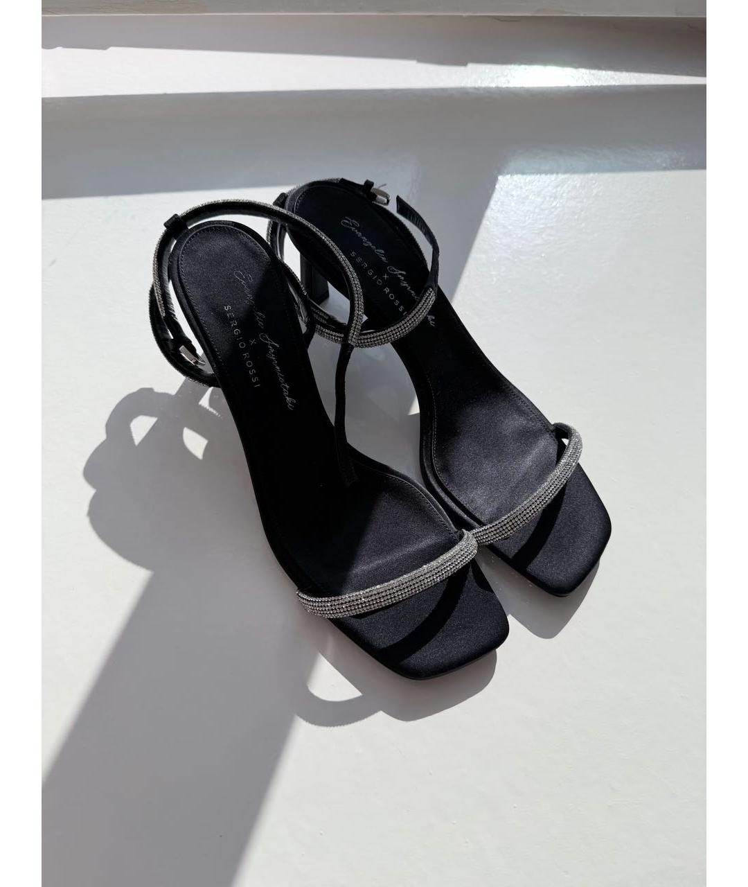 SERGIO ROSSI Черные босоножки, фото 2