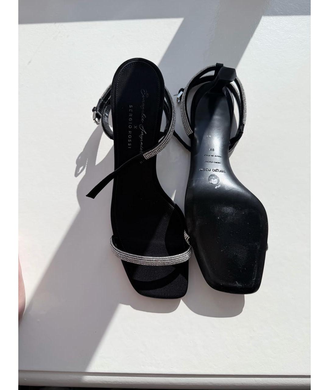 SERGIO ROSSI Черные босоножки, фото 4