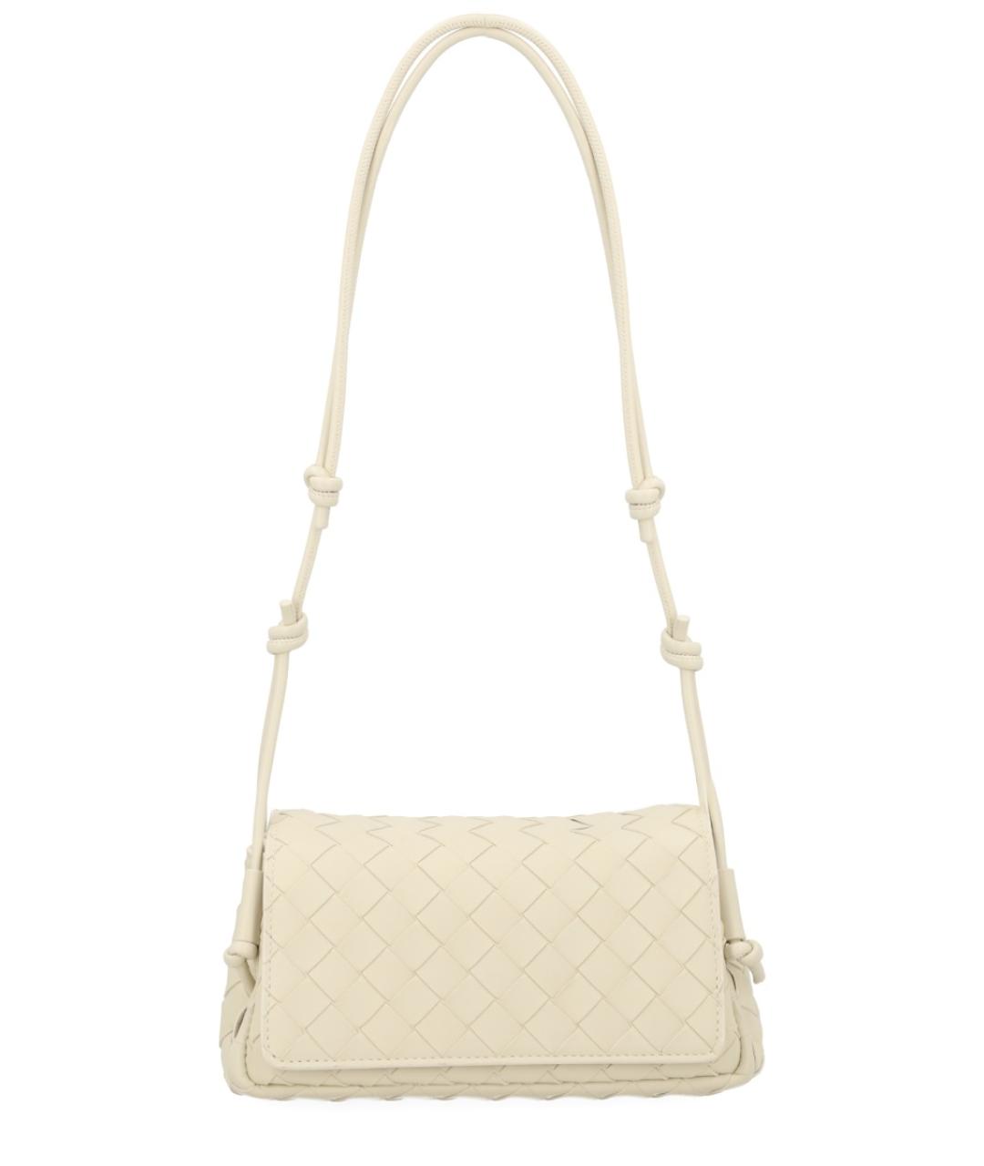 BOTTEGA VENETA Бежевая кожаная сумка через плечо, фото 1