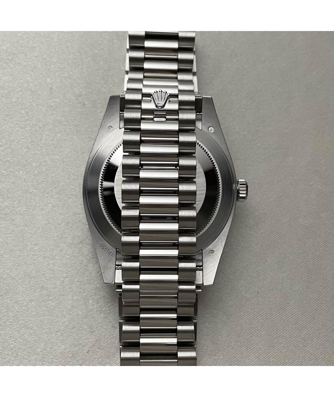 ROLEX Голубые платиновые часы, фото 3