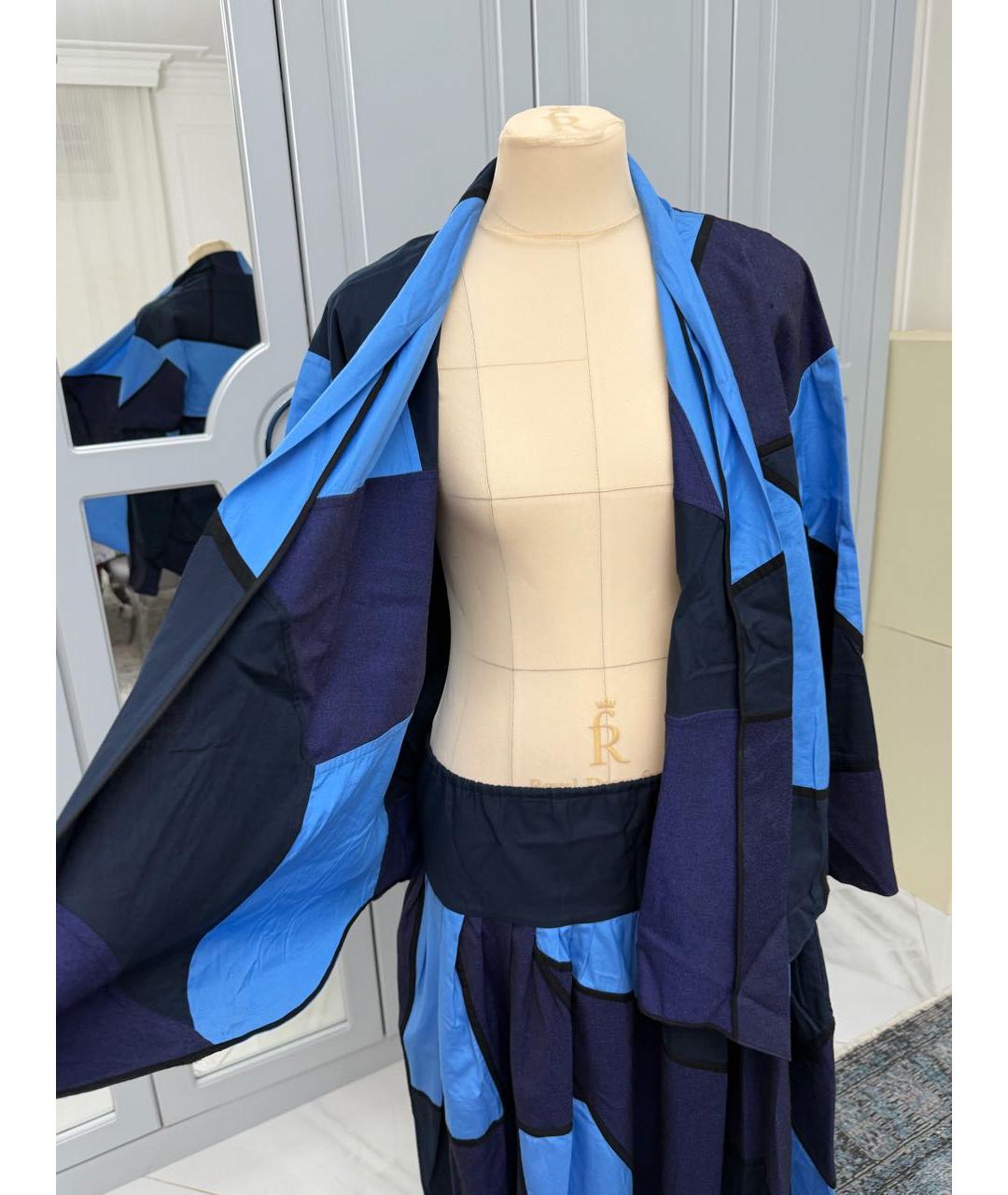 CHLOE Темно-синий хлопковый костюм с юбками, фото 4