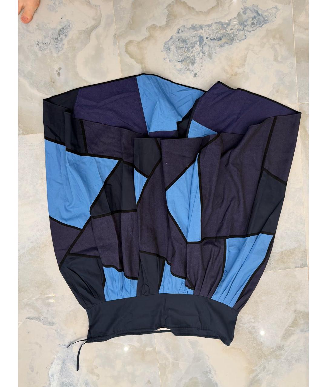 CHLOE Темно-синий хлопковый костюм с юбками, фото 2