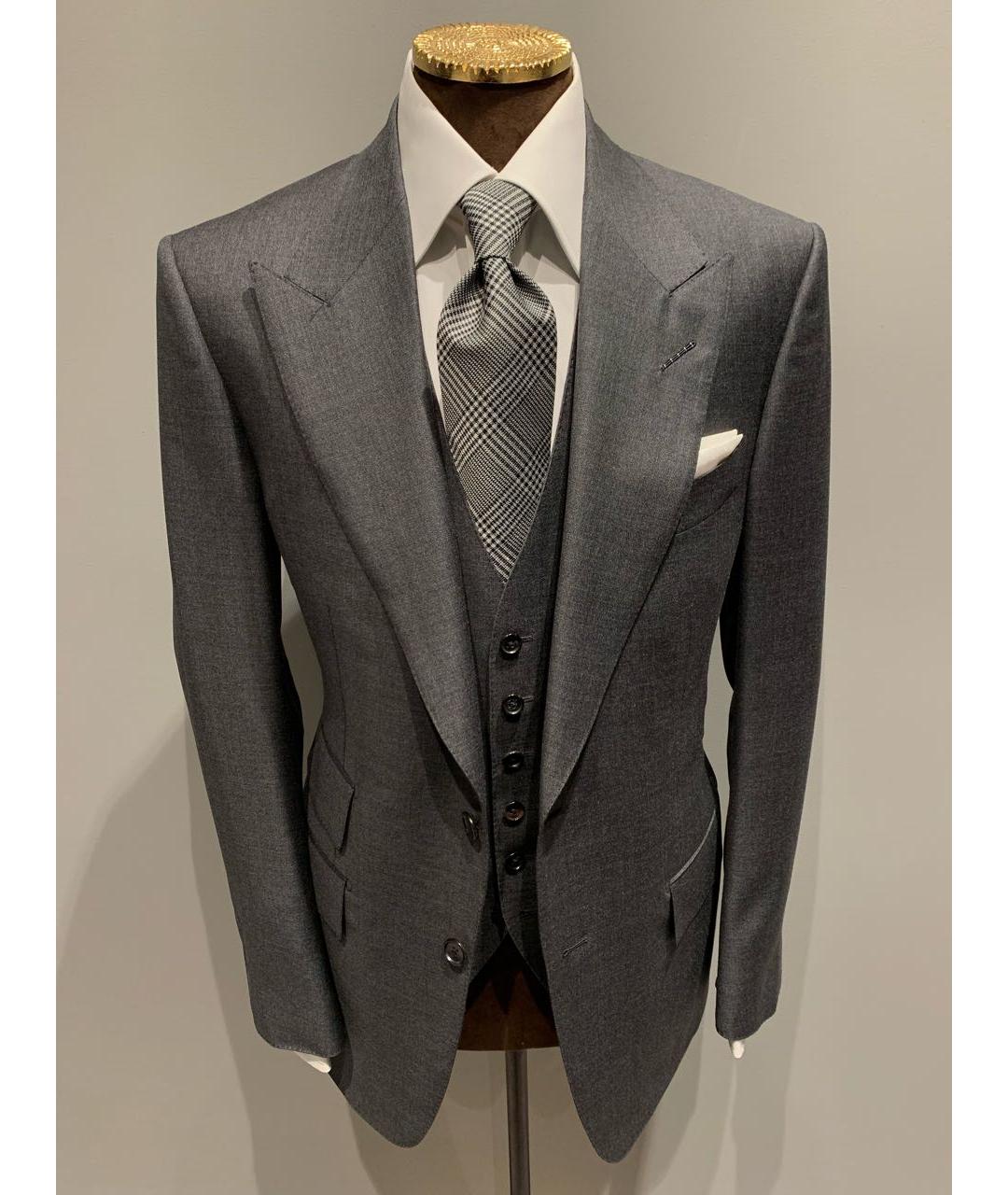 TOM FORD Антрацитовый костюм-тройка, фото 8