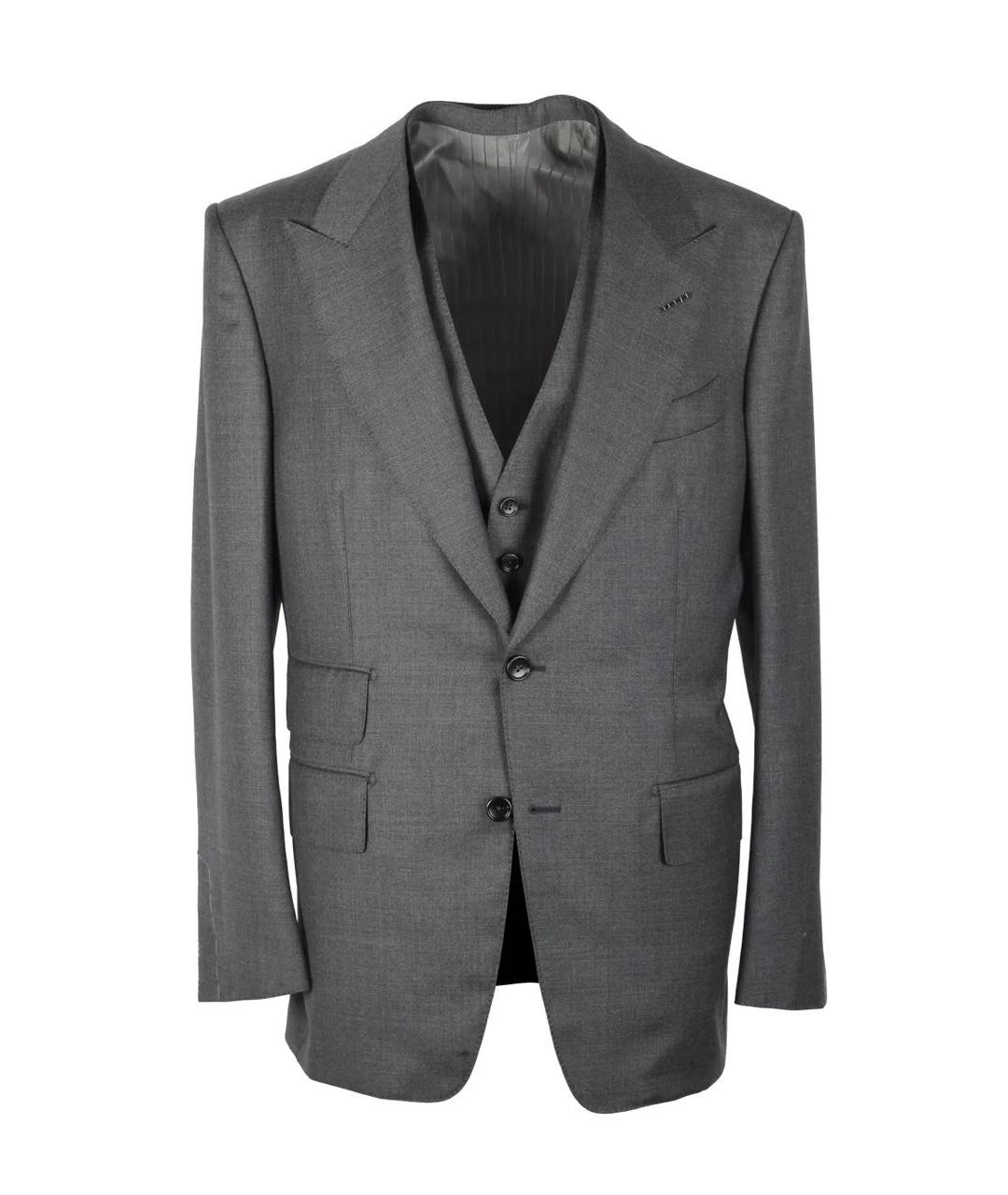 TOM FORD Антрацитовый костюм-тройка, фото 9