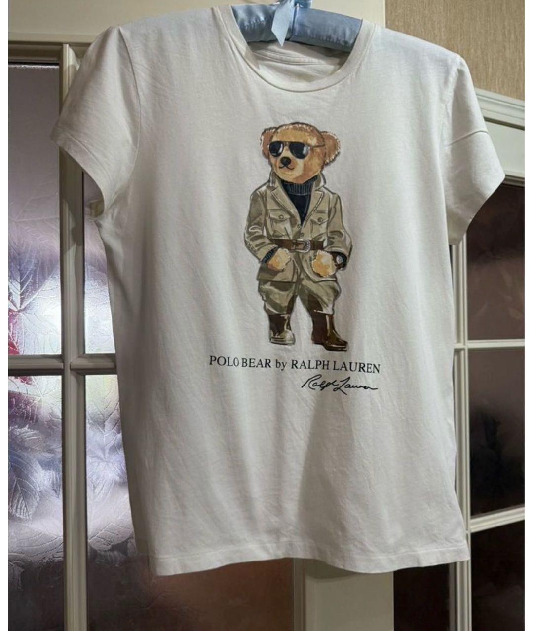 POLO RALPH LAUREN Бежевая хлопковая футболка, фото 6