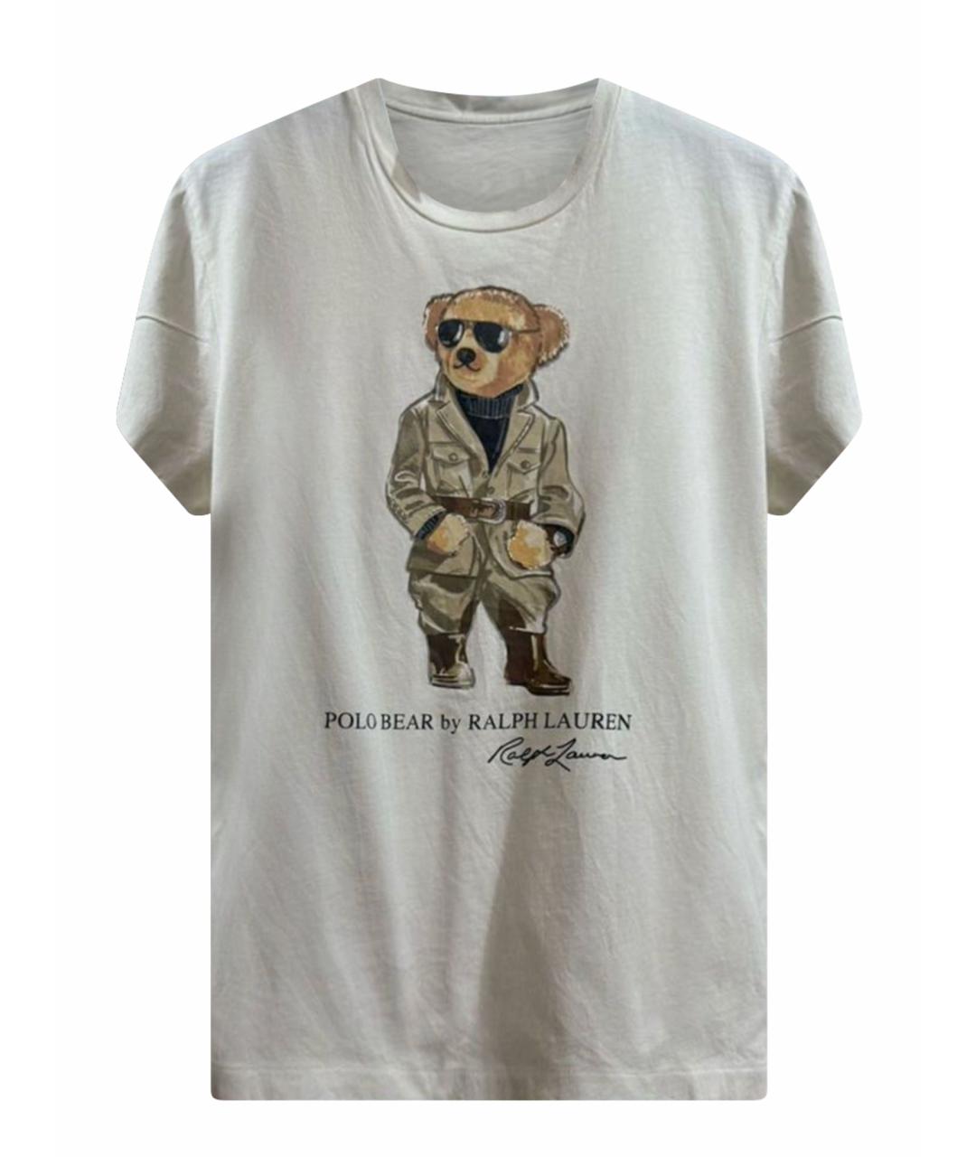 POLO RALPH LAUREN Бежевая хлопковая футболка, фото 1