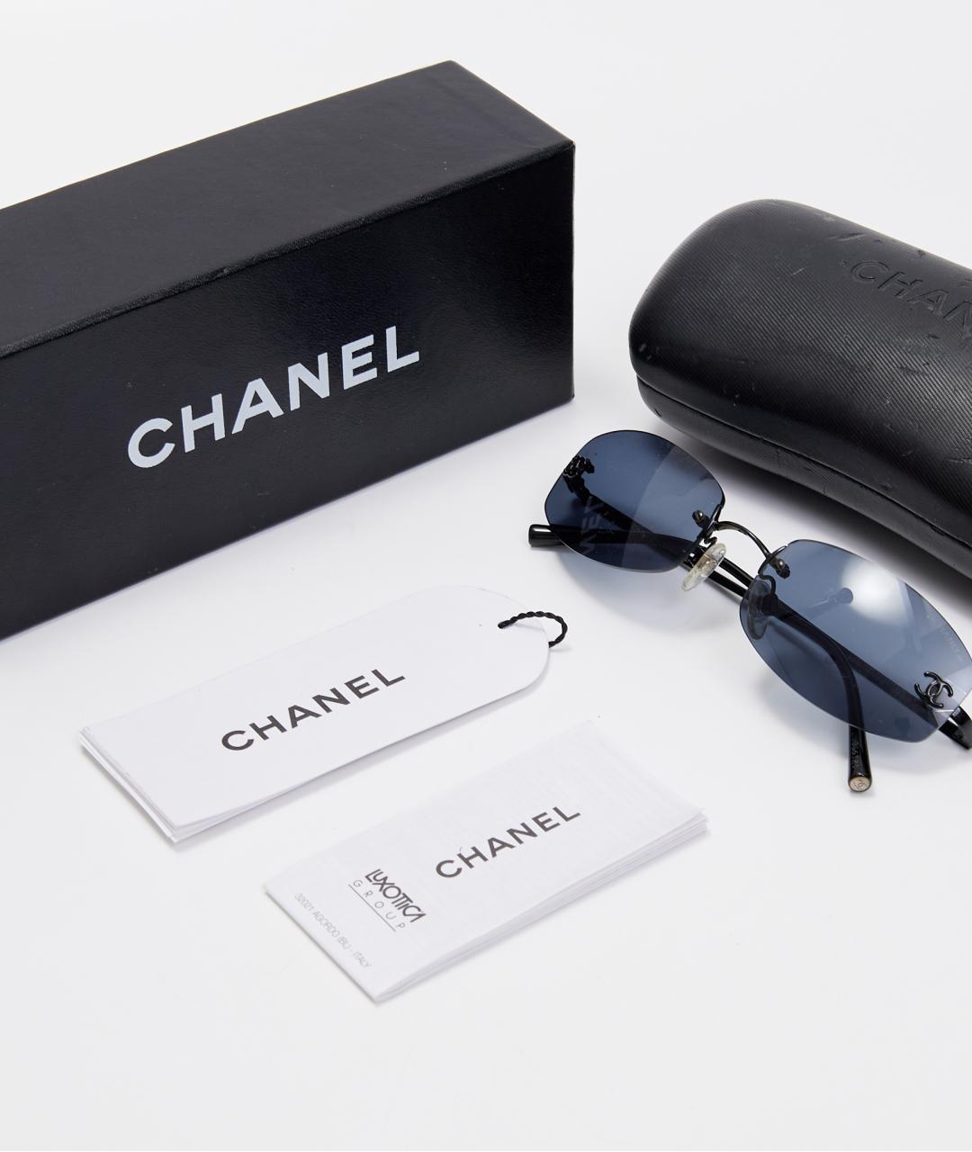 CHANEL Черные пластиковые солнцезащитные очки, фото 5