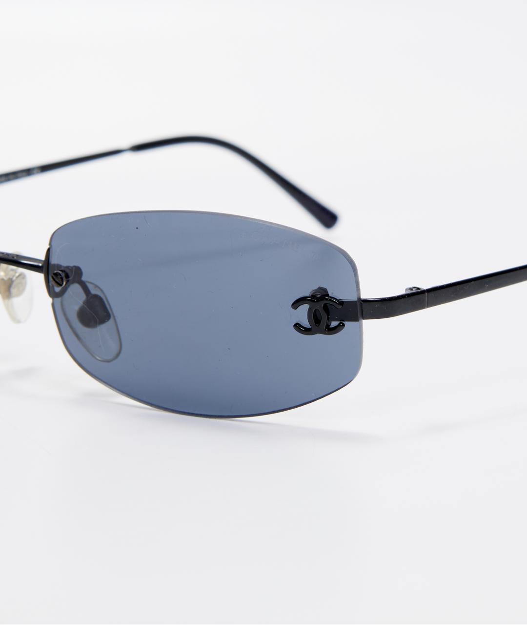 CHANEL Черные пластиковые солнцезащитные очки, фото 4
