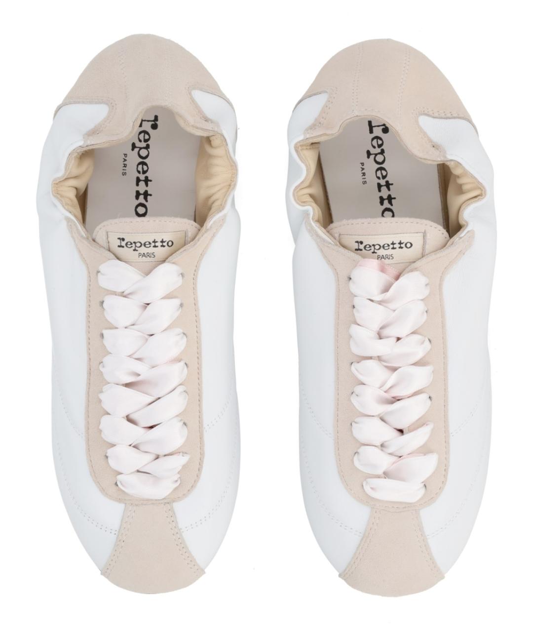REPETTO Белые кожаные кроссовки, фото 4