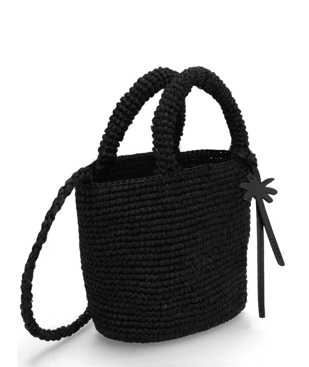 MANEBI Черная пелетеная сумка через плечо, фото 3