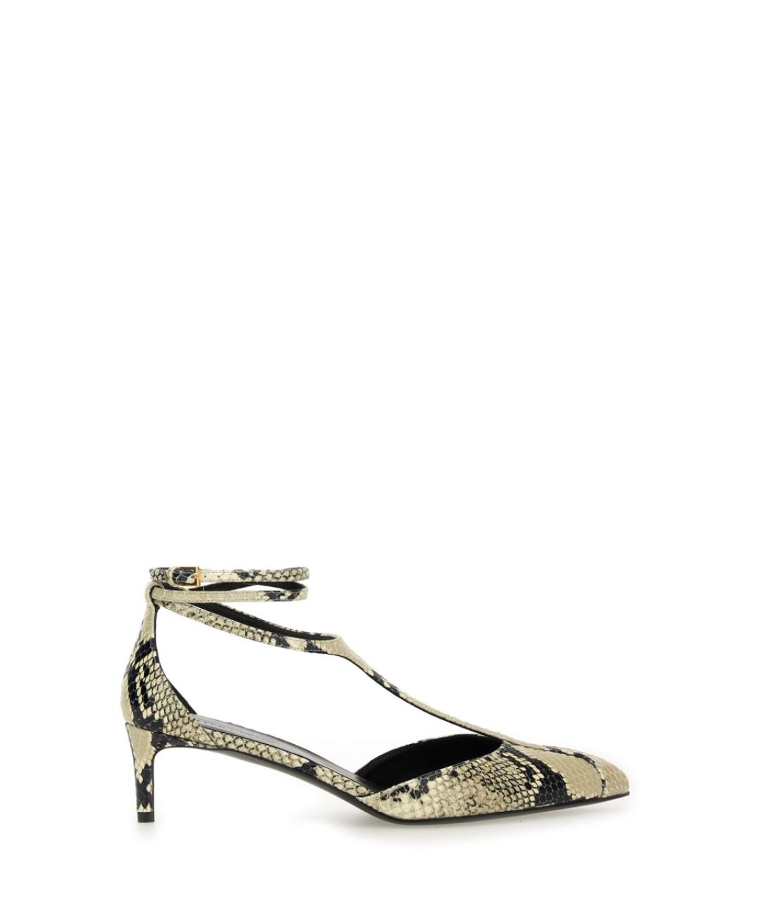 KHAITE Бежевые кожаные туфли, фото 1