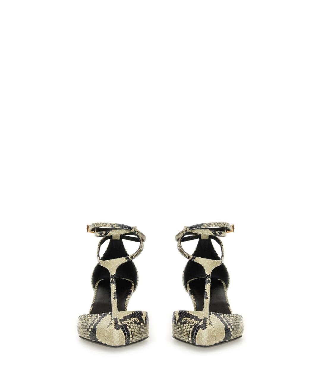 KHAITE Бежевые кожаные туфли, фото 4