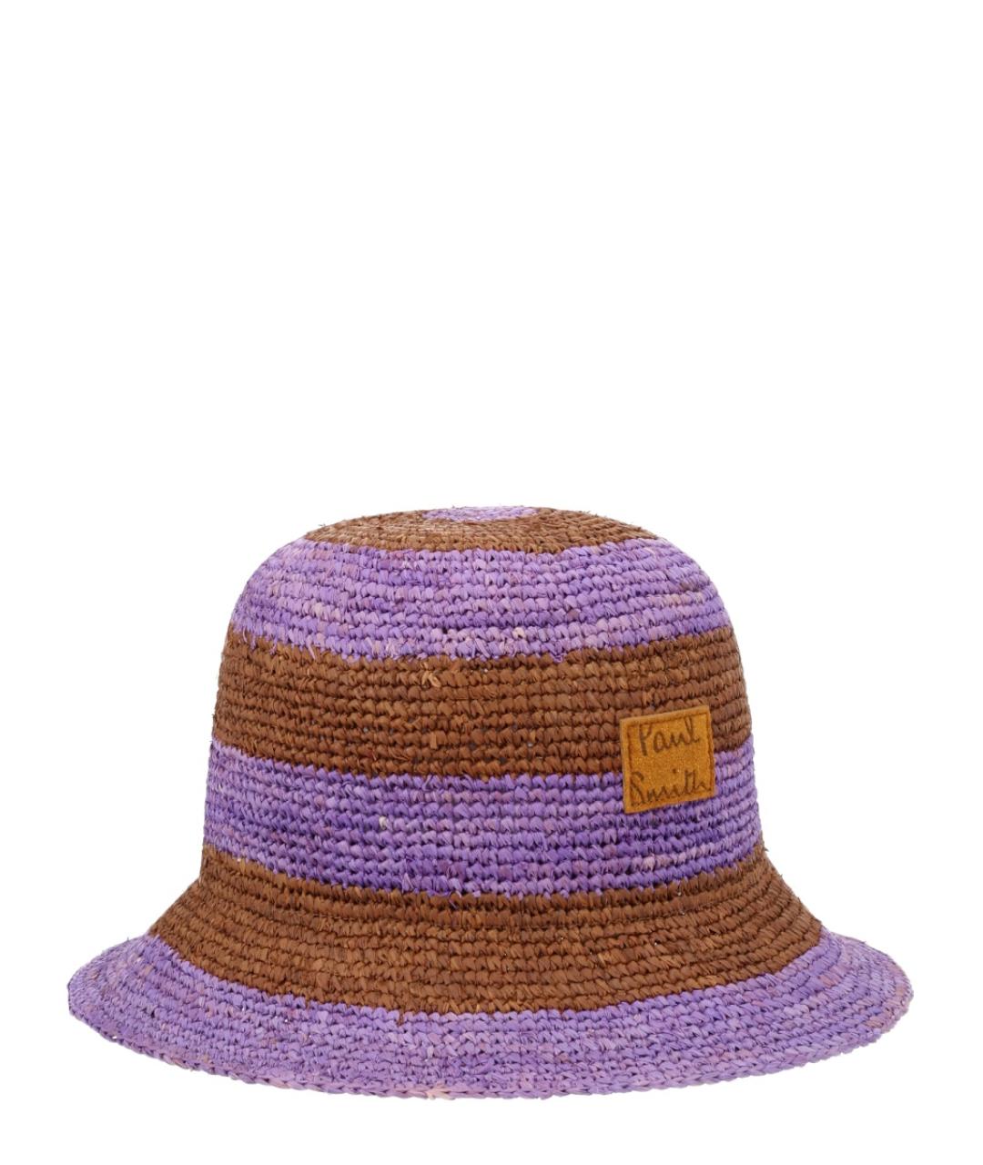 PAUL SMITH Фиолетовая соломенная шляпа, фото 3