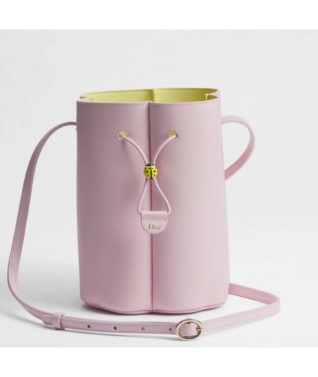 CHRISTIAN DIOR Розовая кожаная сумка тоут, фото 5