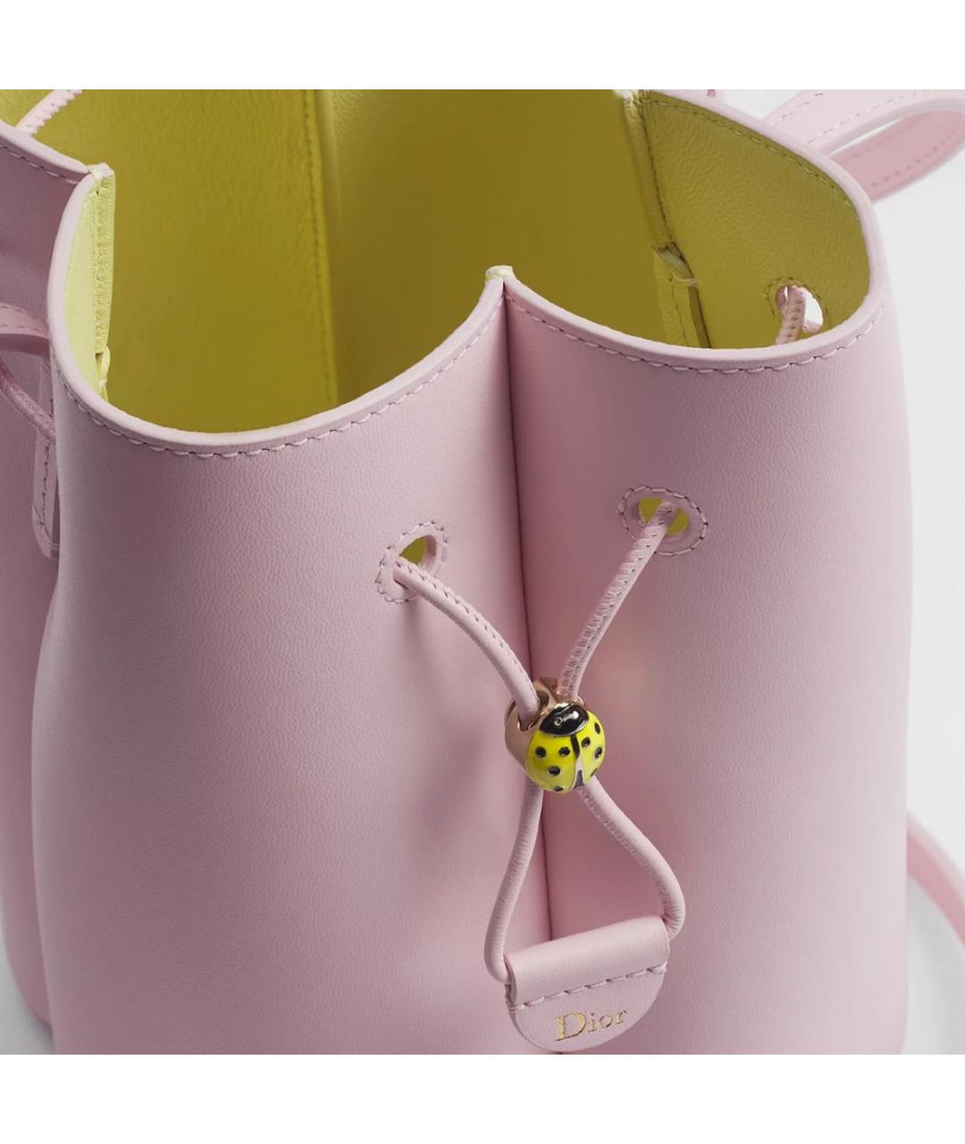 CHRISTIAN DIOR Розовая кожаная сумка тоут, фото 2