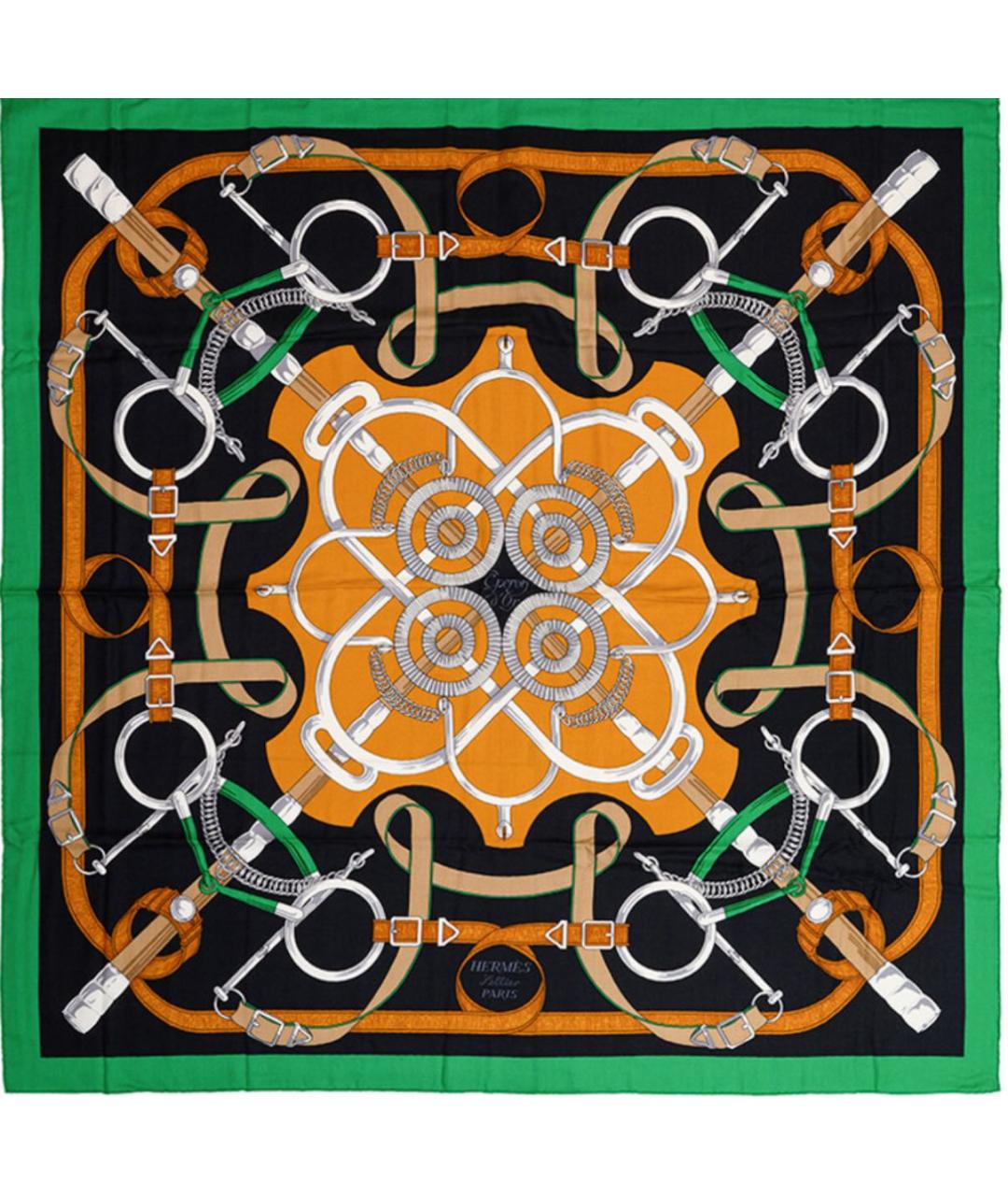 HERMES Мульти кашемировый платок, фото 5