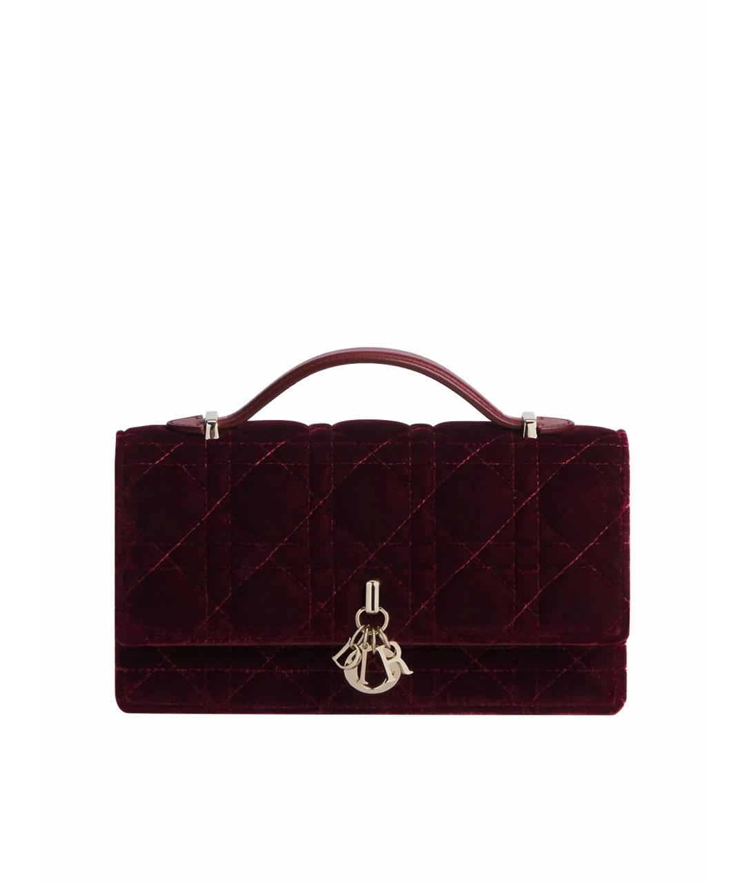 CHRISTIAN DIOR Бордовая сумка с короткими ручками, фото 1