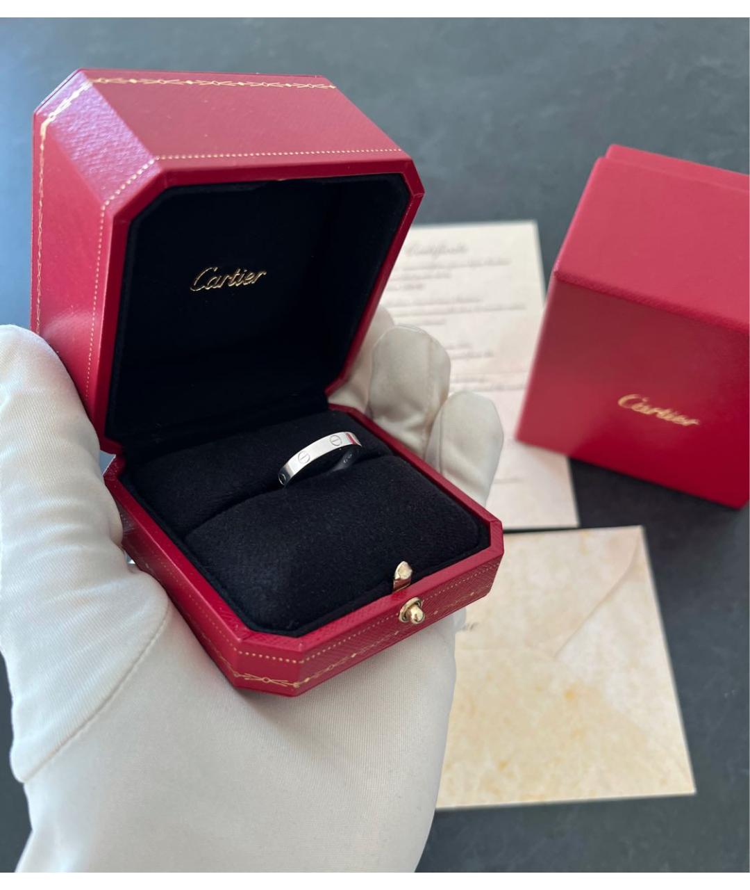 CARTIER Антрацитовое платиновое кольцо, фото 3