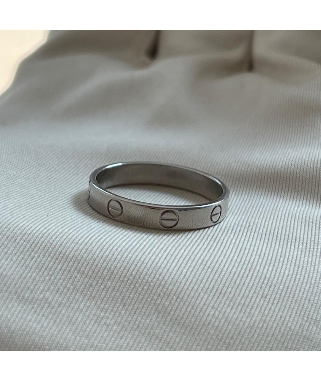 CARTIER Антрацитовое платиновое кольцо, фото 6
