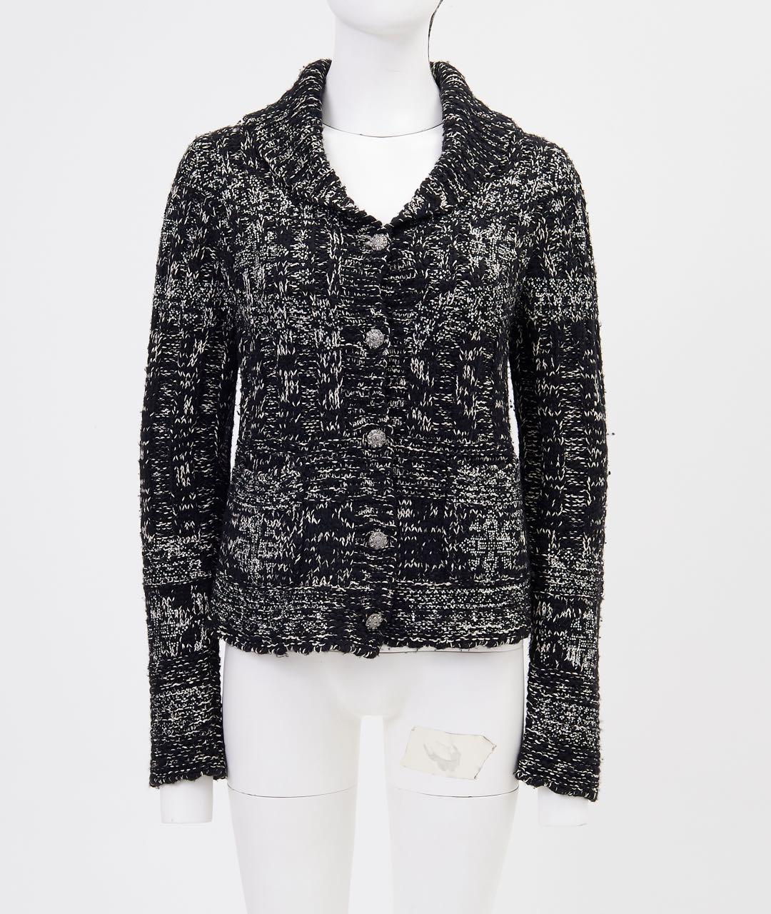 CHANEL Черный шерстяной жакет/пиджак, фото 5