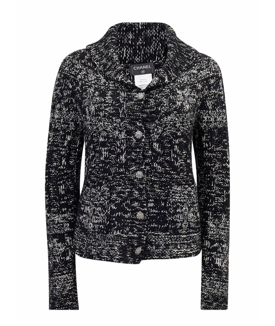 CHANEL Черный шерстяной жакет/пиджак, фото 1