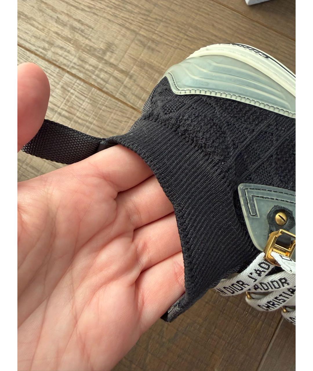 CHRISTIAN DIOR Черные текстильные кеды, фото 8