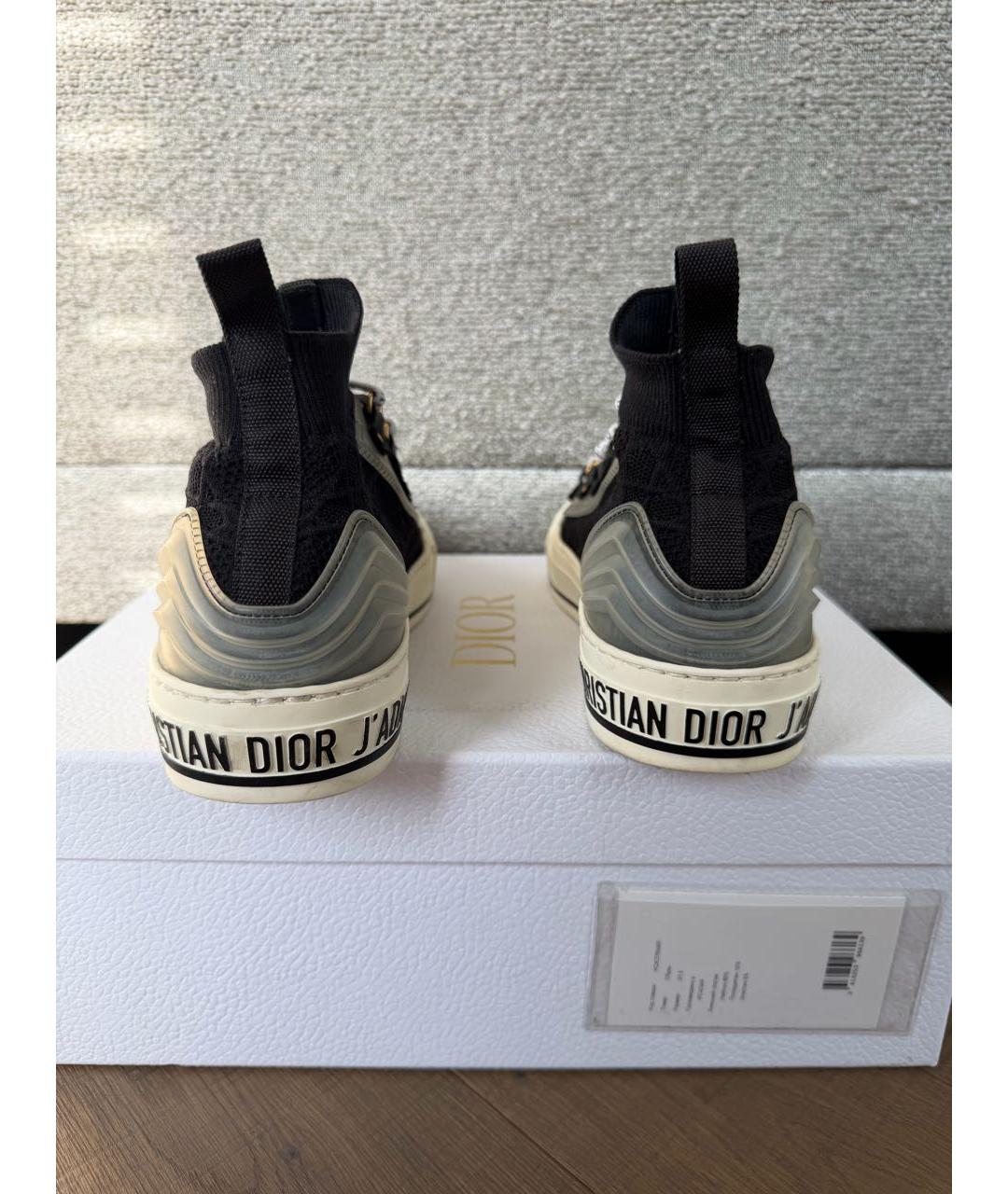 CHRISTIAN DIOR Черные текстильные кеды, фото 4