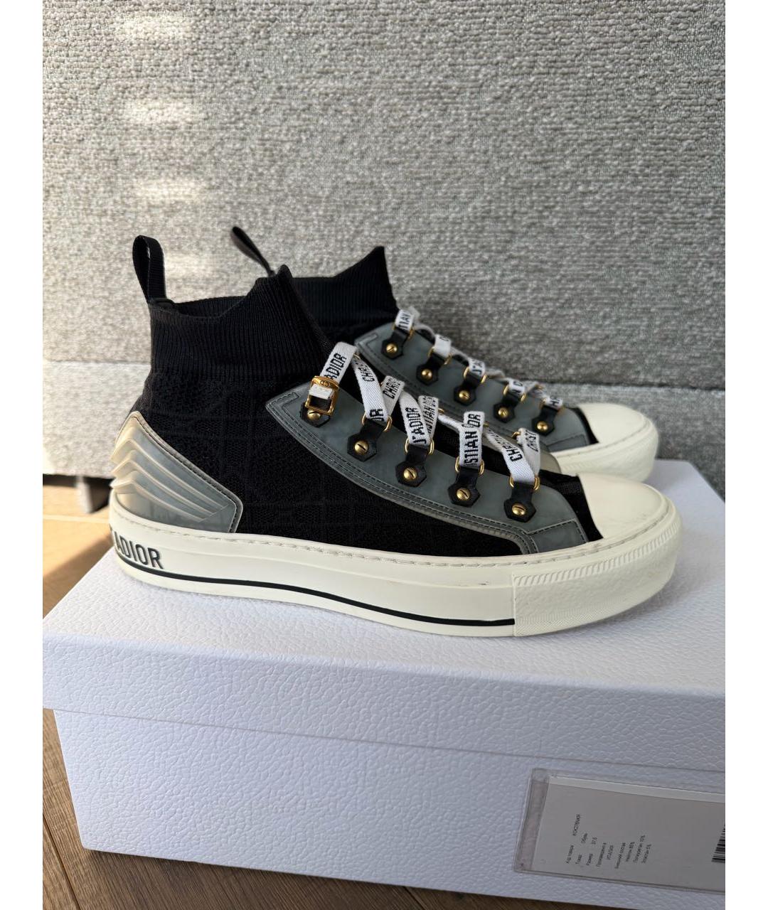 CHRISTIAN DIOR Черные текстильные кеды, фото 9