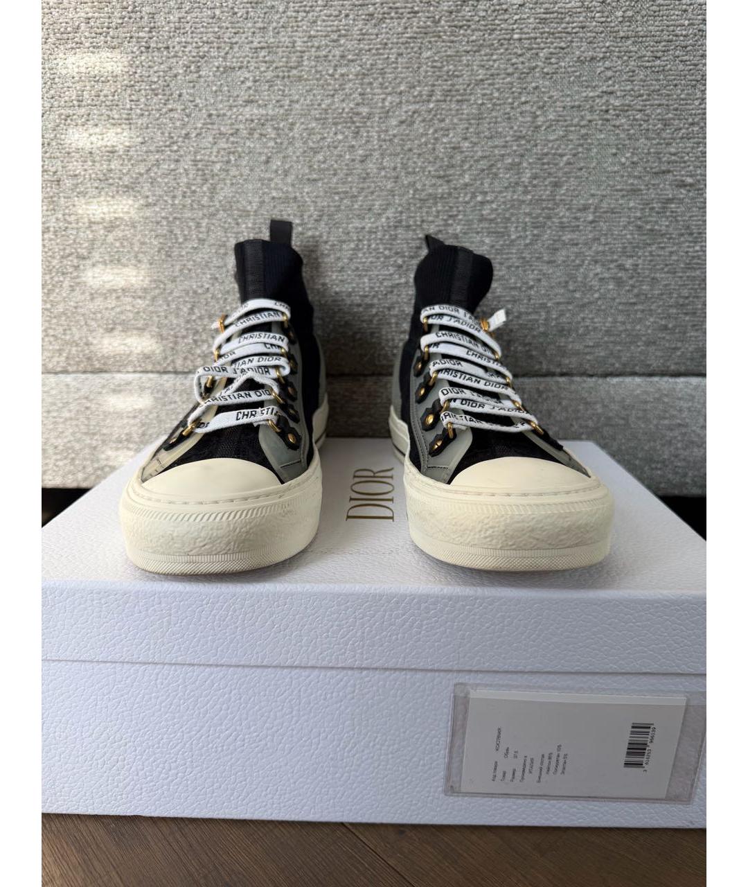 CHRISTIAN DIOR Черные текстильные кеды, фото 2