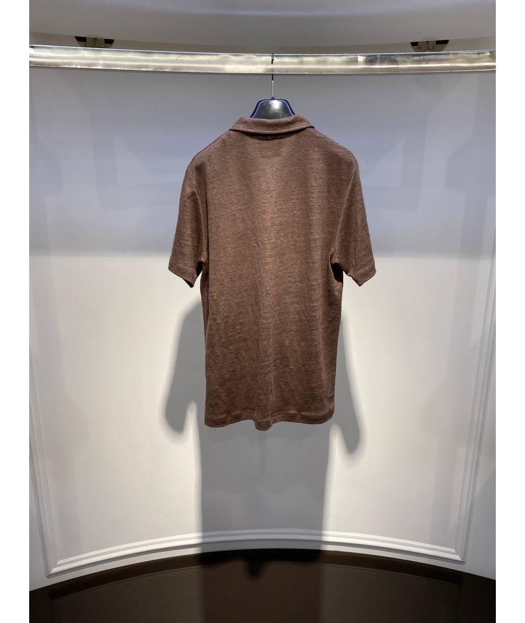 MC2 SAINT BARTH Коричневое поло с коротким рукавом, фото 2