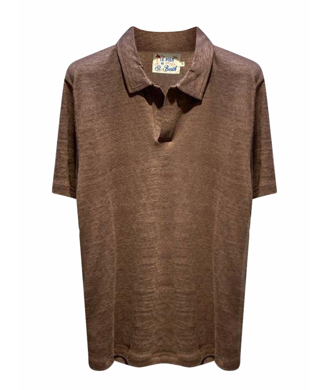 MC2 SAINT BARTH Коричневое поло с коротким рукавом, фото 1