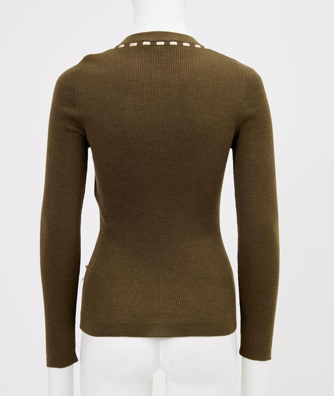 CHRISTIAN DIOR Хаки кашемировый кардиган, фото 2