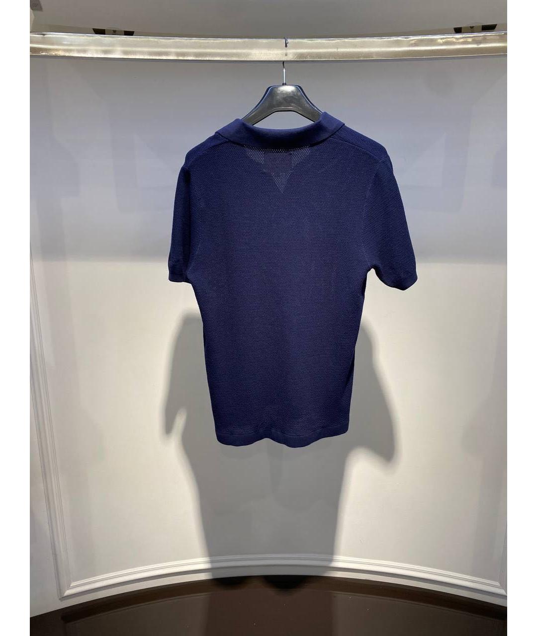 MC2 SAINT BARTH Темно-синее хлопковое поло с коротким рукавом, фото 3