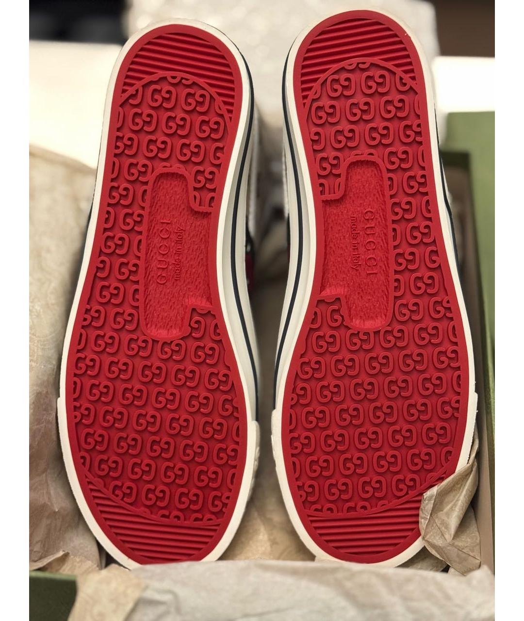 GUCCI Бежевые кожаные кеды, фото 3