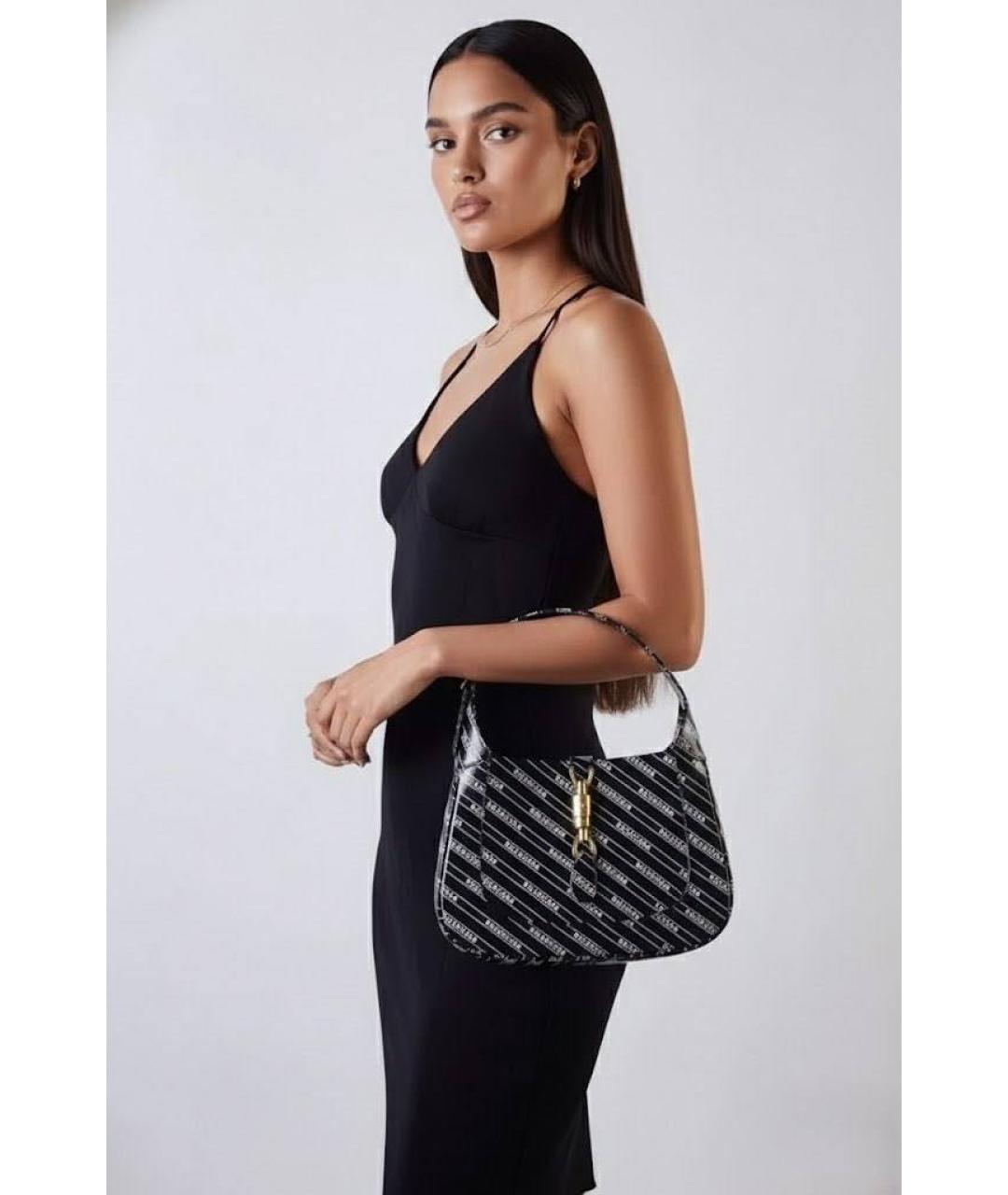 GUCCI Черная кожаная сумка с короткими ручками, фото 6