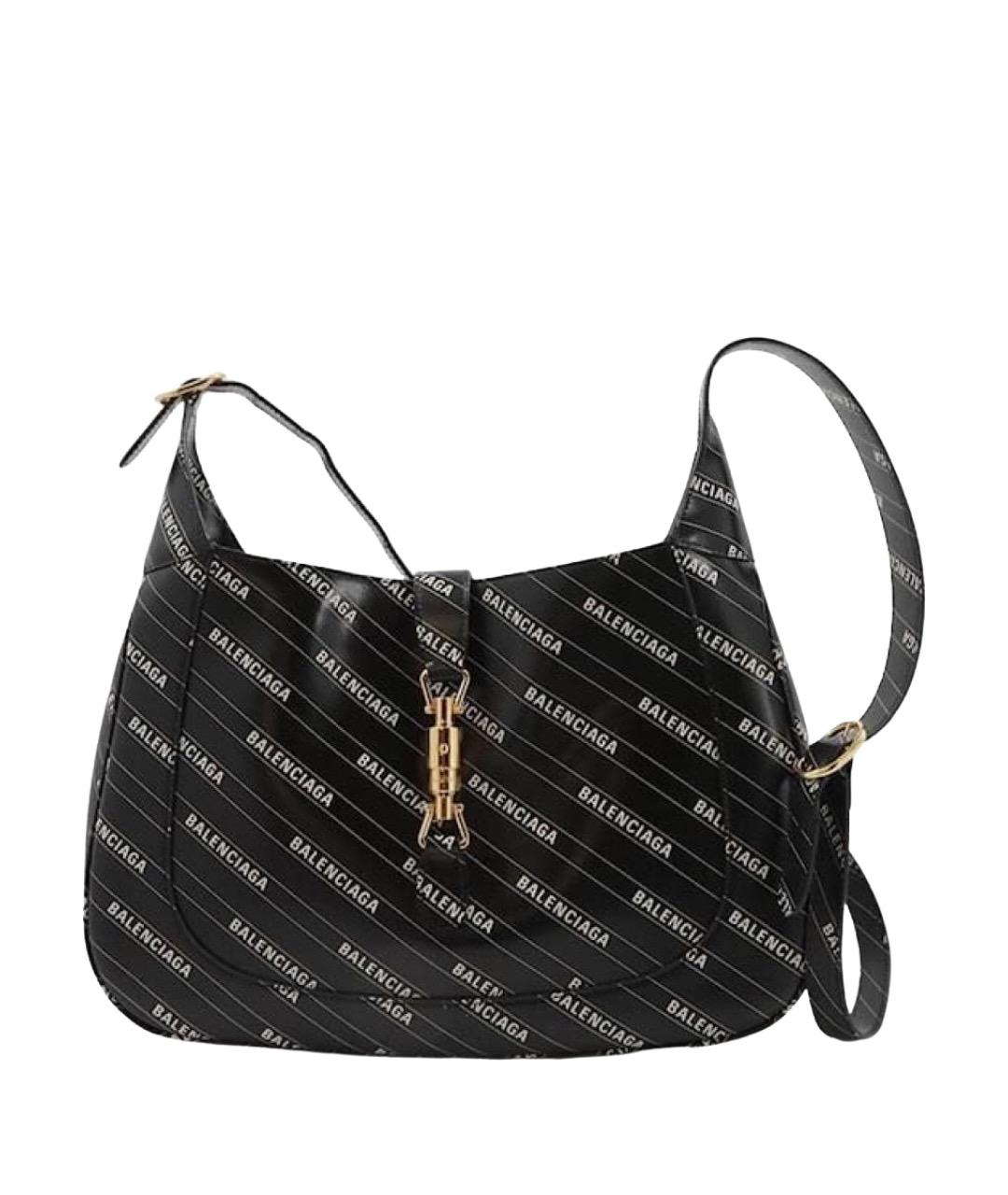 GUCCI Черная кожаная сумка с короткими ручками, фото 7