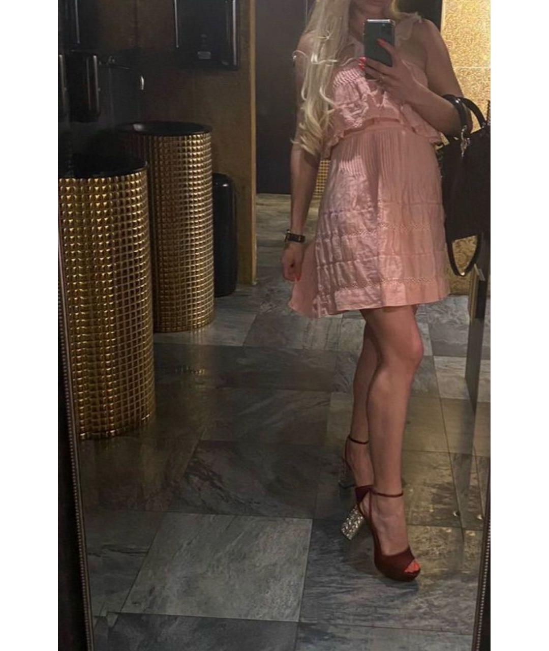 MIU MIU Бордовые кожаные босоножки, фото 5