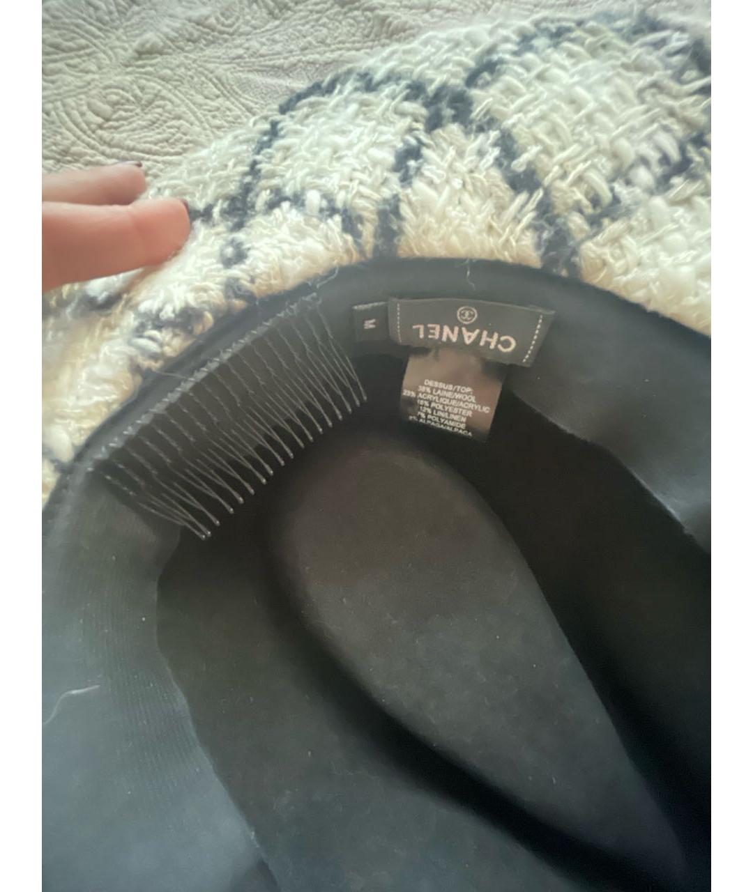 CHANEL Белая шляпа, фото 4