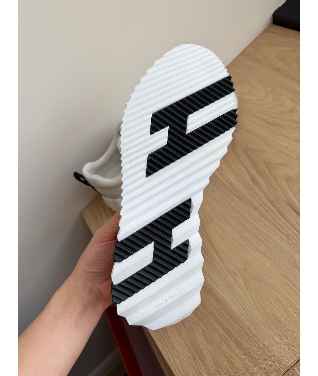 HERMES Белые кожаные кроссовки, фото 5