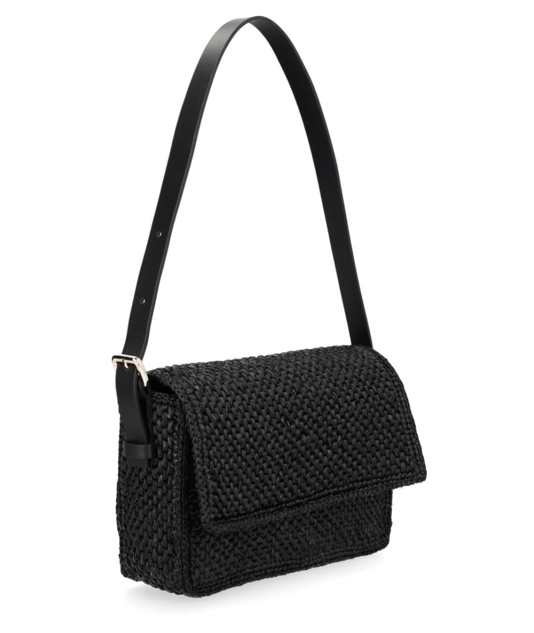 MANEBI Черная пелетеная сумка через плечо, фото 3