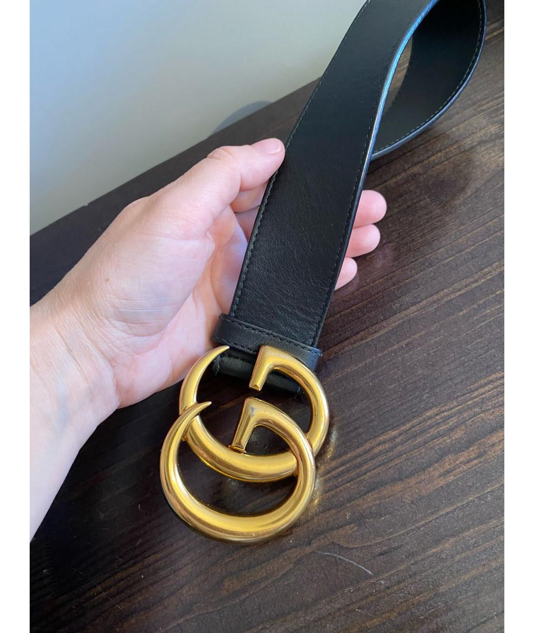 GUCCI Черный кожаный ремень, фото 6
