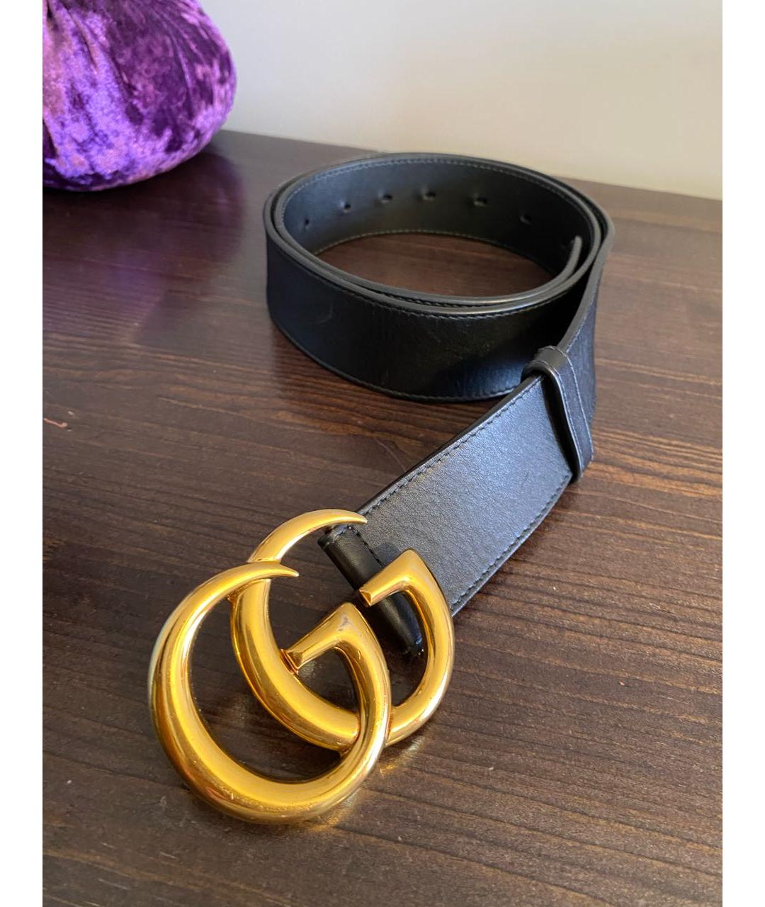 GUCCI Черный кожаный ремень, фото 8